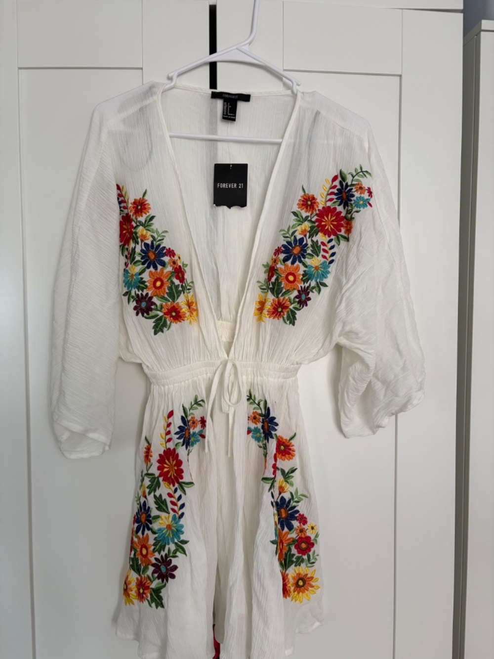 Forever 21 embroidered dress coverup